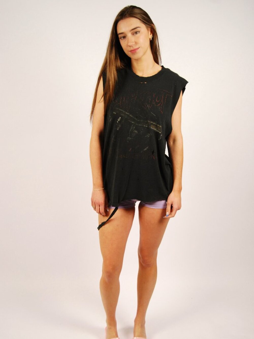 90s Slipknot Cutoff T-Shirt (XL) black vintage mens distressed metal hardcore